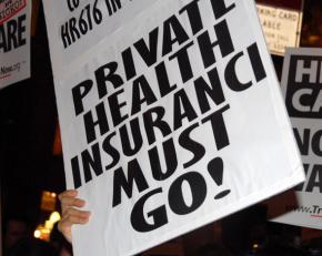 Demonstrating for single-payer in New York City