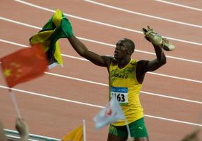 Jamaican gold medalist Usain Bolt