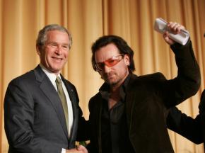 Bush and Bono--both against making the rich pay their fair share of taxes