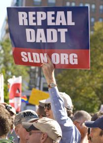 Demanding an end to the Pentagon's discriminatory "don't ask, don't tell" policy