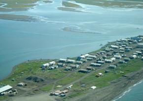 Kivalina, Alaska, photographed from above
