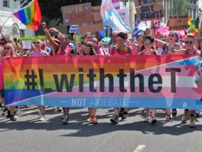 Marchers build solidarity with the trans community during Brighton Pride 2018